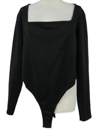 Nové - Dámské černé žebrované body Boohoo 