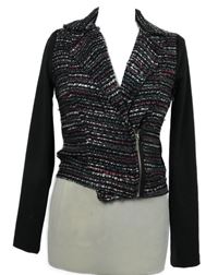 Dámský černo-barevný melírovaný crop kabátek Red Herring