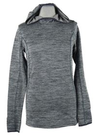 Dámské tmavomodré melírované sportovní funkční triko s kapucí Active Touch 