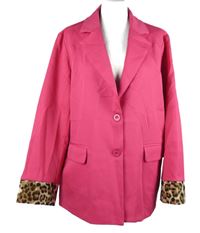 Dámský fuchsiovo-vzorovaný blejzr 