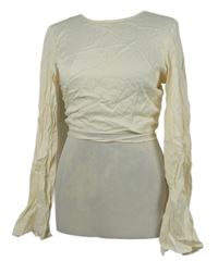 Nové - Dámská smetanová crop halenka se šněrováním H&M