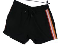 Dámské černé teplákové kraťasy s pruhy Amisu 