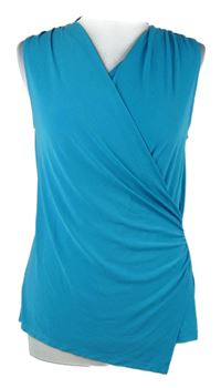 Dámská tyrkysová halenka s řasením Jaeger 