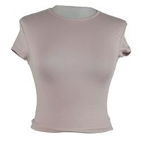 Dámské světlerůžové crop tričko H&M
