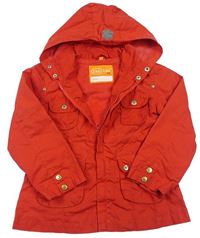 Červená jarní bunda s kapucí 