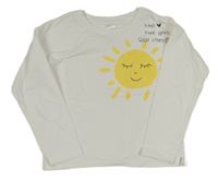 Bílá lehká mikina se sluníčkem C&A