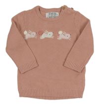 Růžový svetr s králíčky F&F