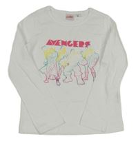 Bílé triko s Avengers Marvel