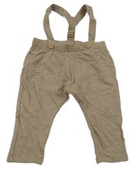 Béžové lehké tepláky s kšandami Lindex