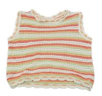 Barevná pruhovaná pletená crop vesta Matalan