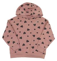 Růžová mikina se sdíčky a kapucí Primark