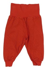 Červené puntíkaté lehké tepláky H&M