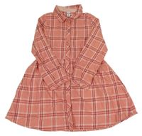 Růžovo-červeno-sříbrné koskované šaty Dopodopo