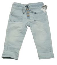 Nové - Světlemodré rifle s nápisem so cute