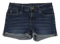 Tmavomodré riflové kraťasy C&A