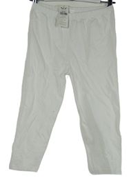 Nové - Dámské bílé capri legíny Crazy Chick