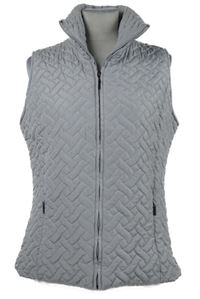 Dámská šedá šusťáková prošívaná zateplená vesta Tigi