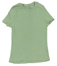 Světlezelené žebrované tričko Primark