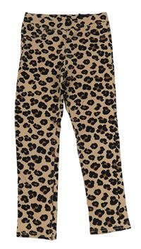 Světlehnědo-černé leopardí tregíny H&M