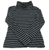 Černo-šedý pruhovaný rolák 