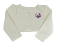 Bílé bolérko s květem 