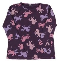 Fialové triko s koníky Dopodopo