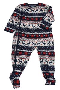 Tmavomodro-bílo-červený overal s norským vzorem C&A