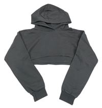 Tmavošedá crop mikina s kapucí Page one young