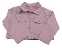 Fialová lehká crop bunda 