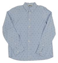 Světlemodrá proužkatá košile s trojúhelníky H&M