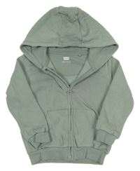 Zelenošedá propínací mikina s kapucí F&F