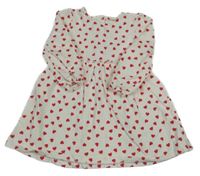 Smetanové teplákové šaty se srdíčky Primark