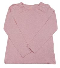 Růžové melírované triko H&M