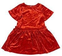 Červené sametové šaty Tu