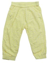 Žluté volné letní kalhoty s citróny Topomini 