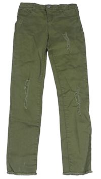 Khaki skinny rifle s prošoupáním Denim Co. 