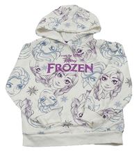 Bílá mikina s Frozen s kapucí Disney