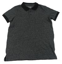 Šedo-černé polo tričko Primark