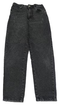 Tmavošedé high waist rifle s prošoupáním Page one young