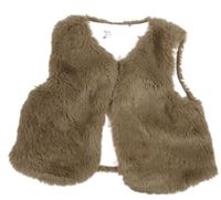 Béžová kožešinová podšitá vesta C&A