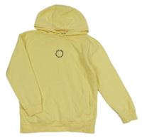 Žlutá mikina s nápisem a kapucí George 