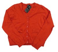 Nové - Červený propínací svetr Next 