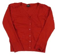 Červený propínací svetr Next