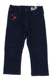 Tmavomodré teplákové rilfe s mašlí C&A