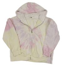 Barevná batikovaná propínací mikina s kapucí George