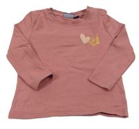 Starorůžová mikina se srdíčkem a korunkou Lupilu