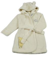 Smetanový chlupatý župan s kapucí - medvídek Pú Tu