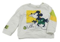 Bílá mikina s Mickeym Disney 
