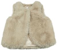 Béžová kožešinová podšitá vesta Matalan