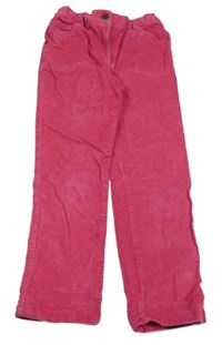 Růžové manšestrové kalhoty F&F